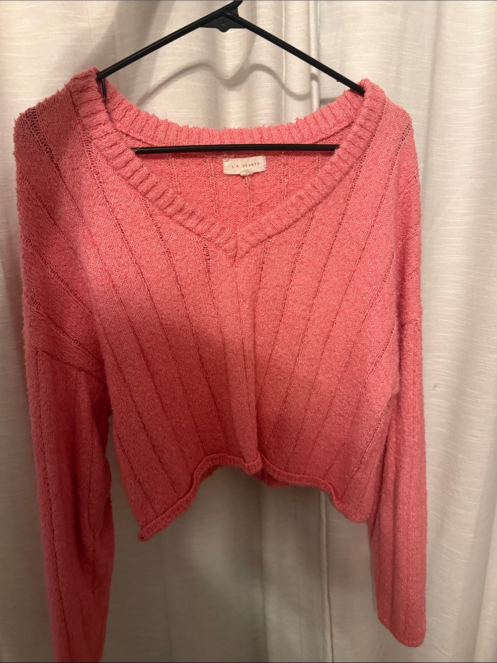Pink boxy fit knot sweater|size XS|L.A hearts